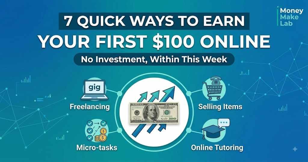 7 Quick Ways to Earn Your First $100 Online This Week (No Investment) 7 quick ways to earn your first $100 online
