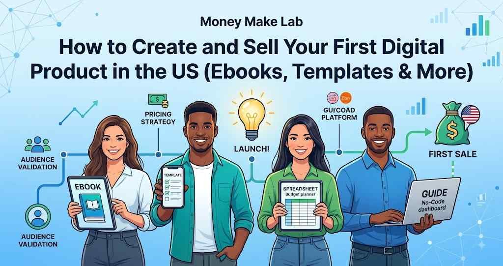 How to Create and Sell Your First Digital Product in the US (Ebooks, Templates & More) create and sell your first digital product